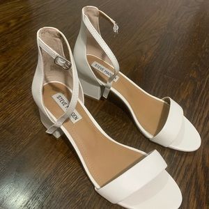 Steve Madden White Block Heels Size 8